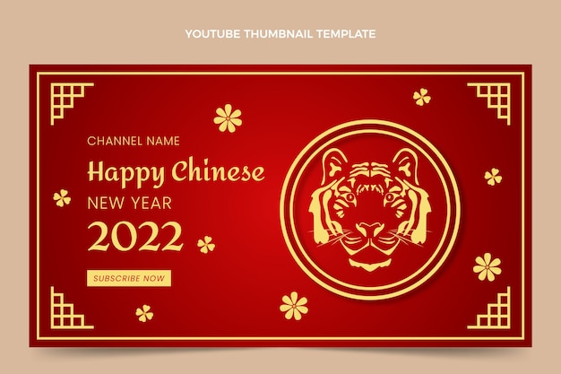 Gradient chinese new year youtube thumbnail