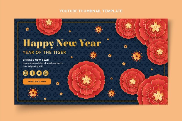 Gradient chinese new year youtube thumbnail