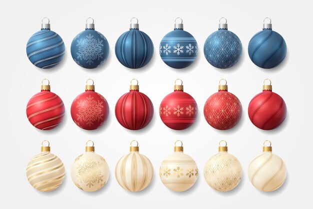 Gradient christmas ball ornaments collection