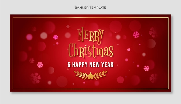 Gradient christmas horizontal banner