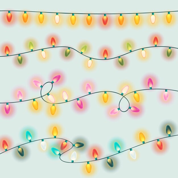 Gradient christmas lights collection