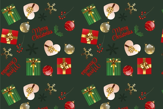 Free Vector gradient christmas pattern design