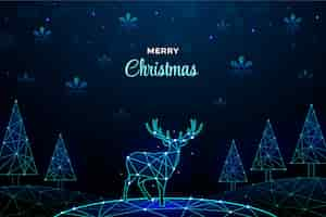 Free vector gradient christmas technology background