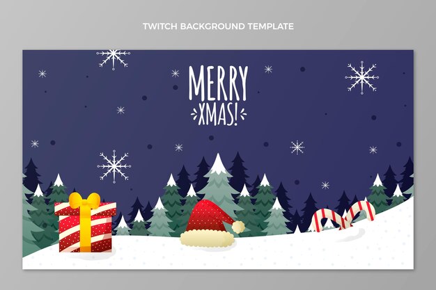 Gradient christmas twitch background