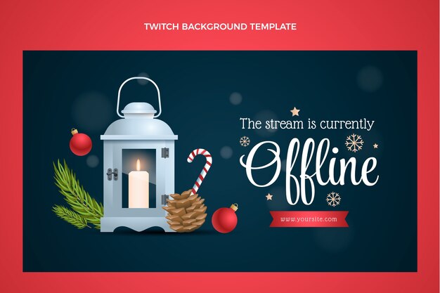 Free Vector gradient christmas twitch background