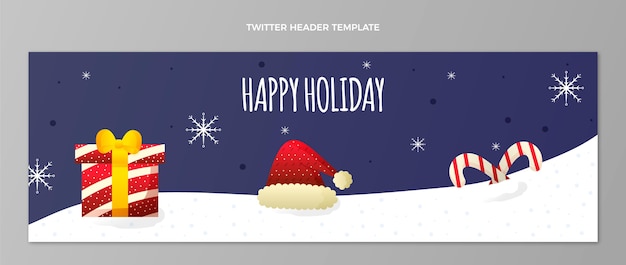 Gradient christmas twitter header