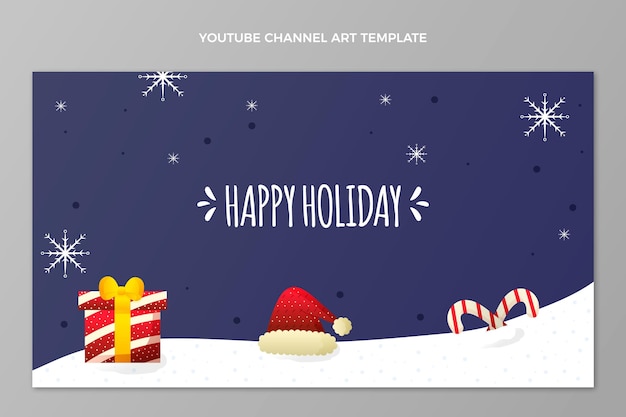 Gradient christmas youtube channel art