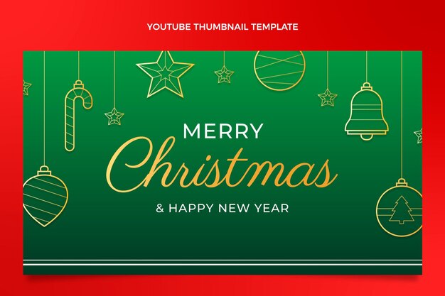 Gradient christmas youtube thumbnail