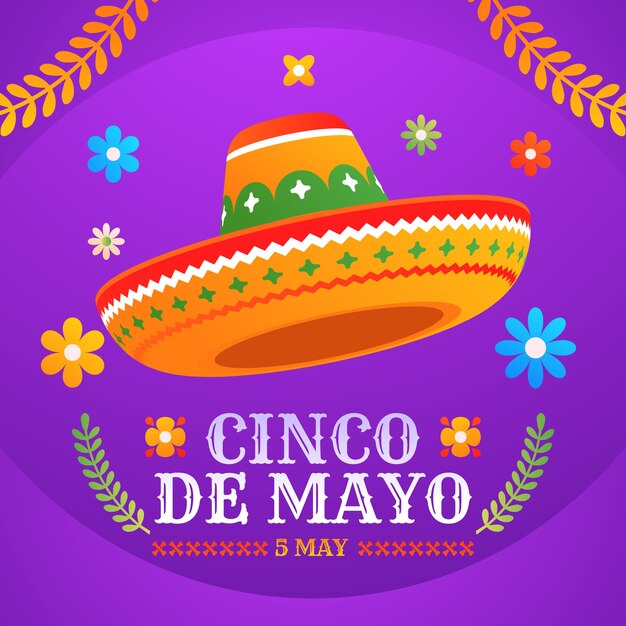 Gradient cinco de mayo illustration