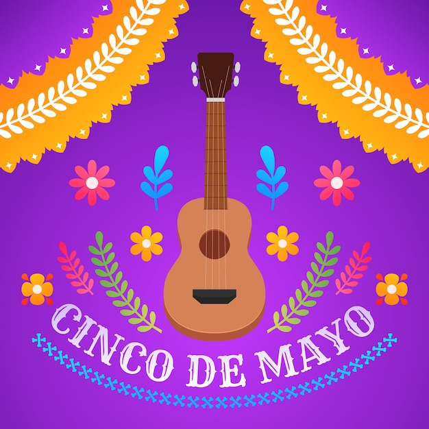 Gradient cinco de mayo illustration