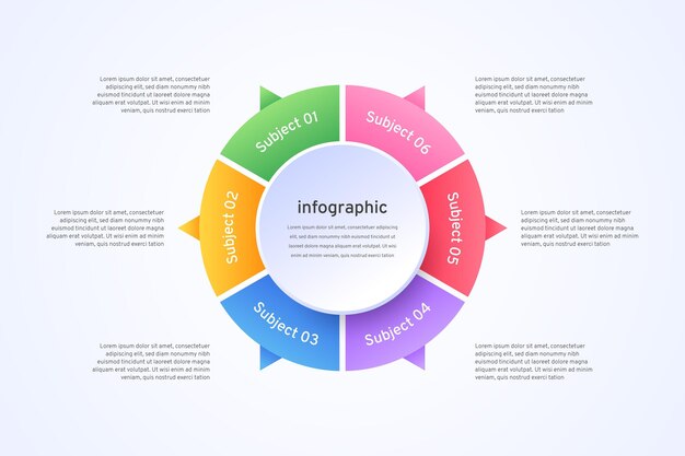 Gradient circular diagram infographic