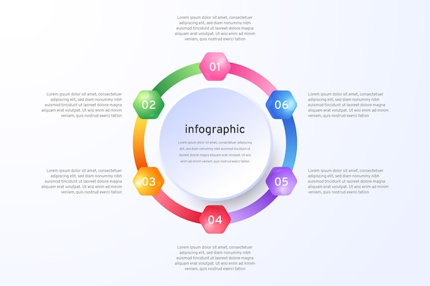 Gradient circular diagram infographic