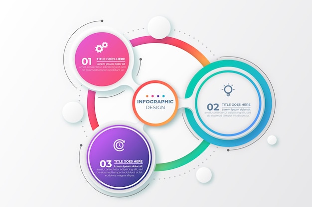 Gradient circular diagram infographic