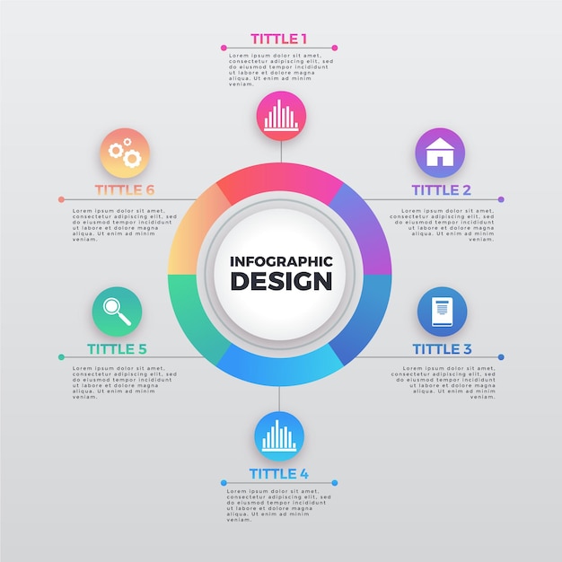 Gradient circular diagram infographic