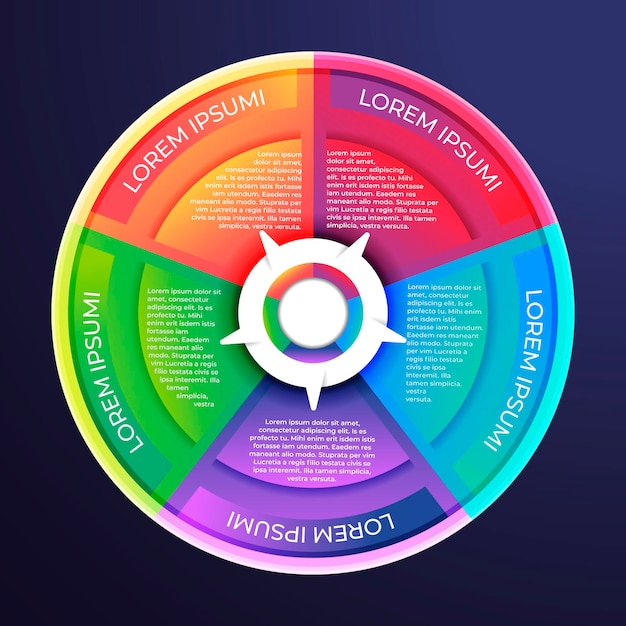 Gradient circular diagram infographic