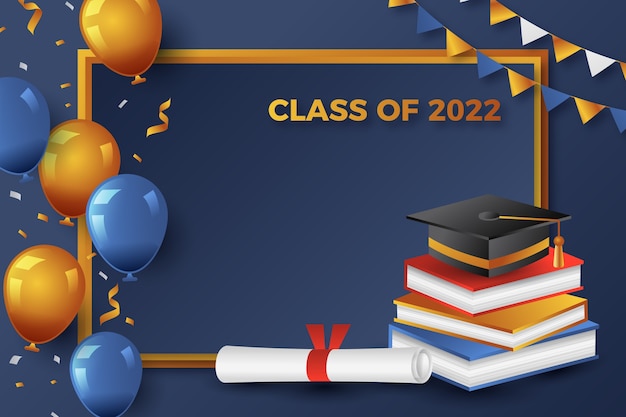 Free Vector gradient class of 2022 frame template