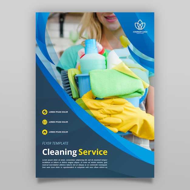 Free vector gradient cleaning service flyer template