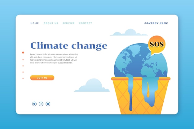 Gradient climate change landing page