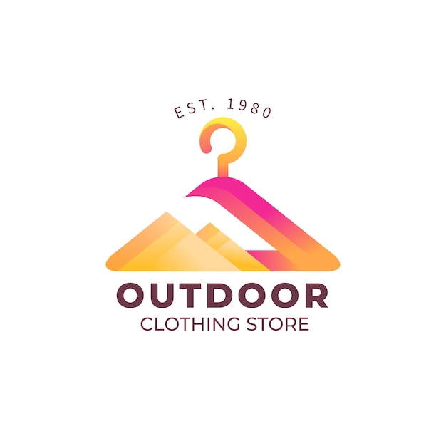 Gradient clothing store logo design