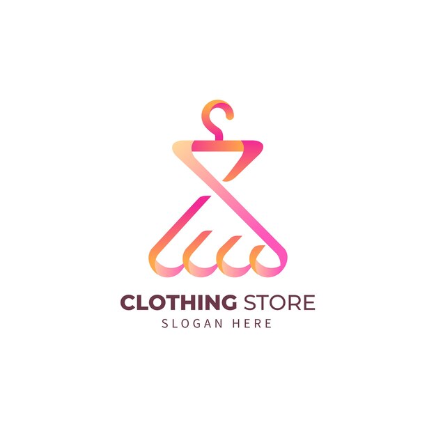 Gradient clothing store logo design