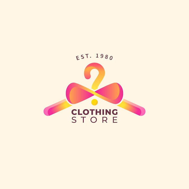 Gradient clothing store logo design