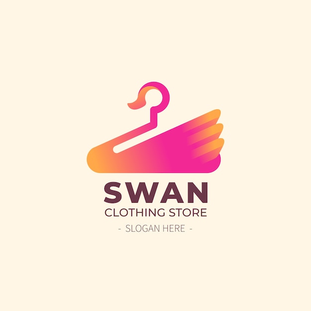 Gradient clothing store logo design