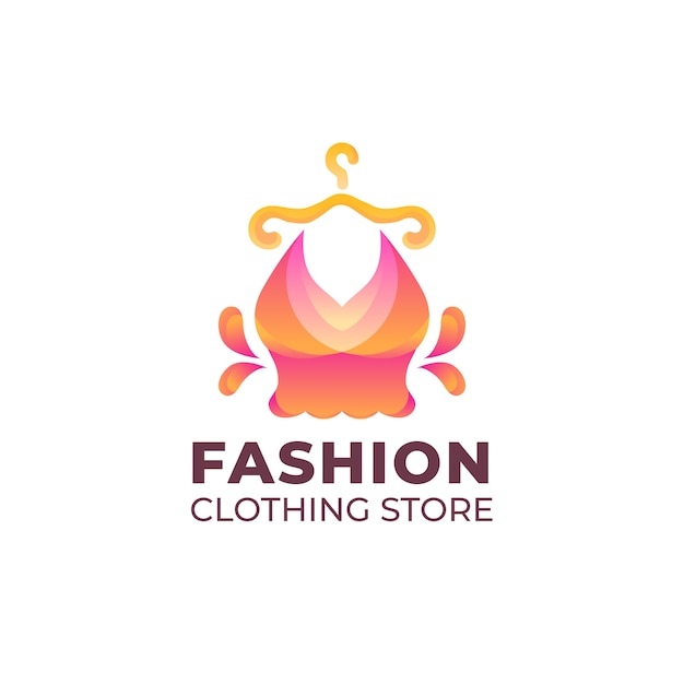 Gradient clothing store logo design