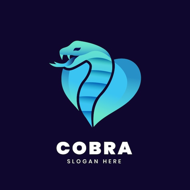 Free Vector gradient cobra logo template