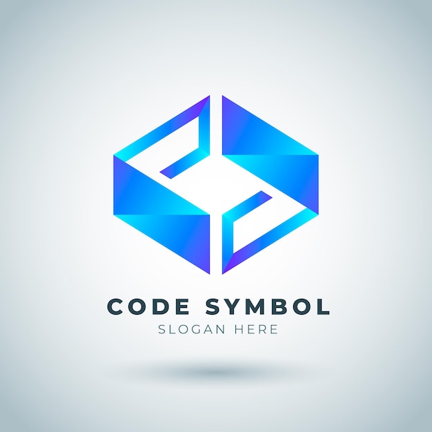 Gradient code logo template