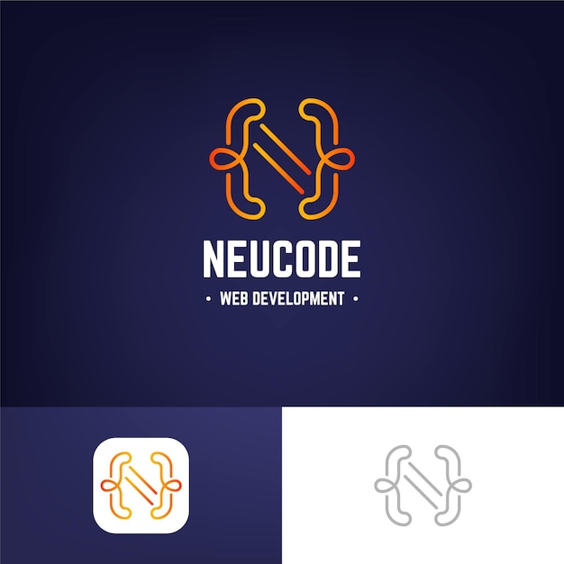 Gradient code logo template