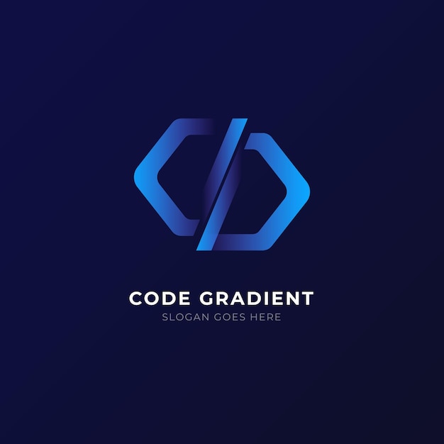 Gradient code logo