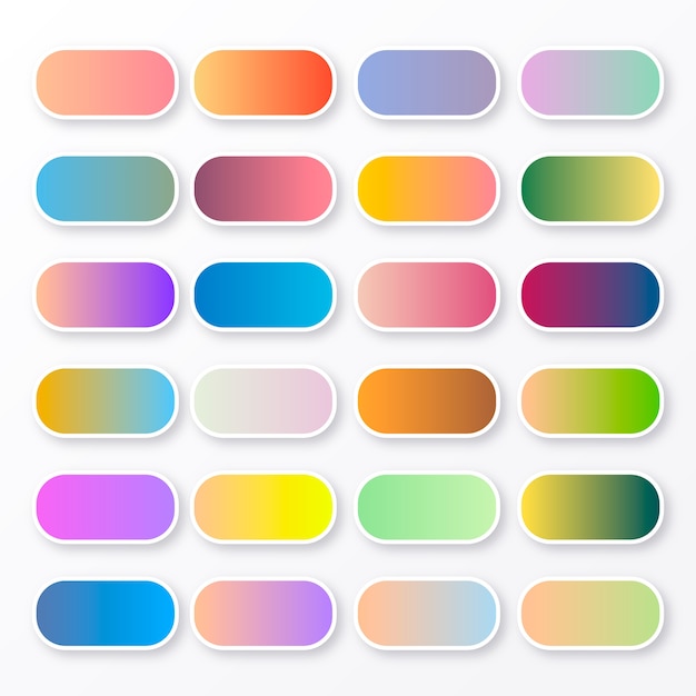 Free vector gradient color set element set