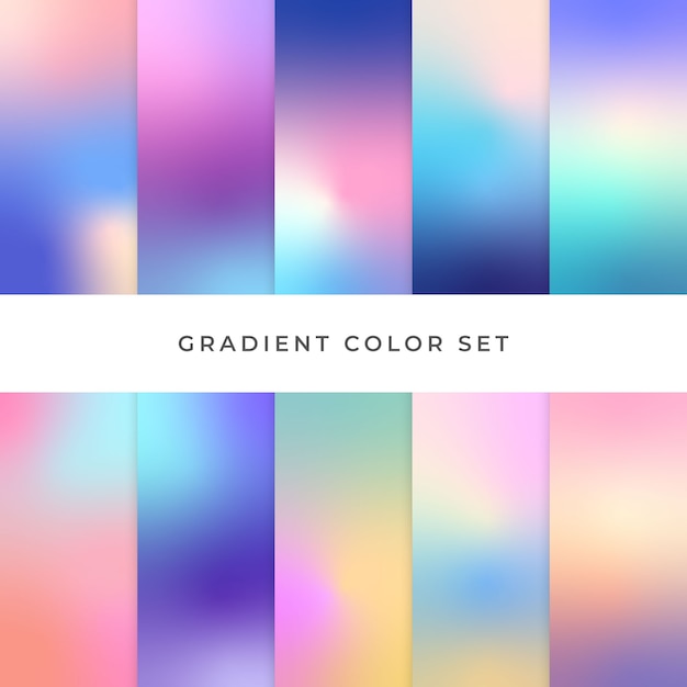 Free Vector gradient color set element