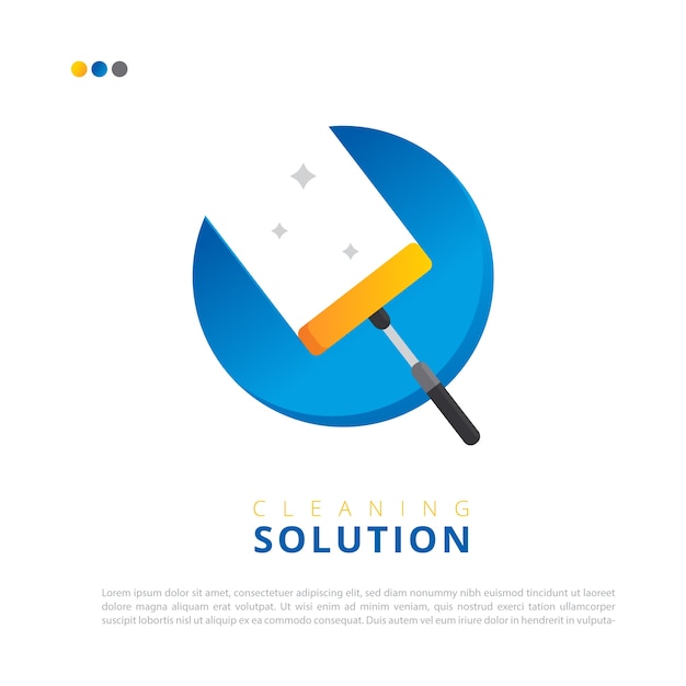 Free vector gradient colored cleaning service logo