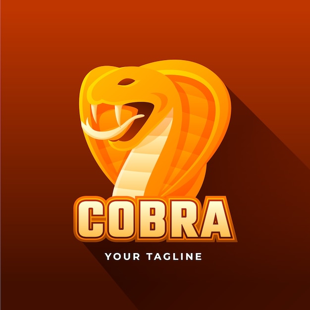 Gradient colored cobra logo template