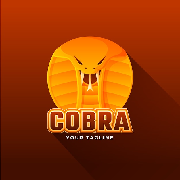 Gradient colored cobra logo template