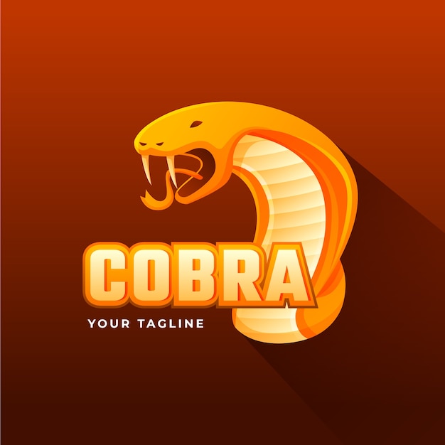 Gradient colored cobra logo template