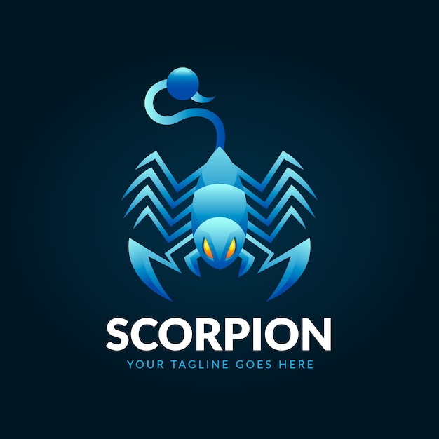 Free vector gradient colored creative scorpion logo template