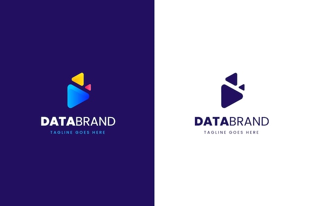 Gradient colored data logo template