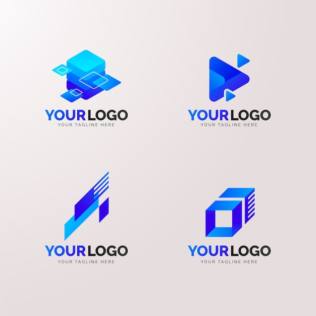 Gradient colored data logo template