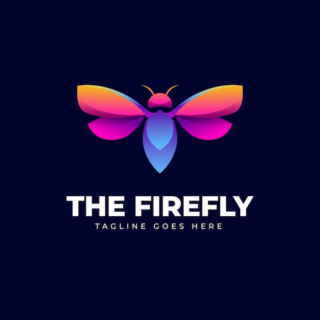 Free Vector gradient colored firefly logo