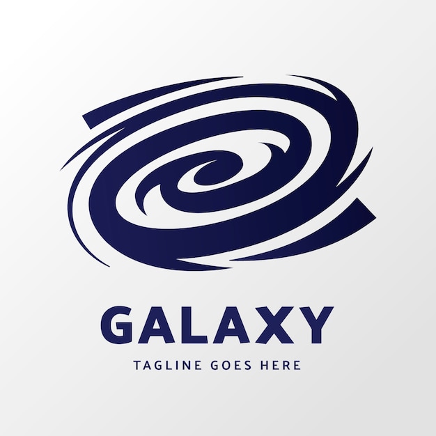 Free vector gradient colored galaxy logo template