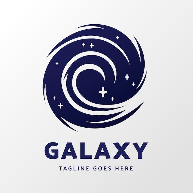 Free vector gradient colored galaxy logo template