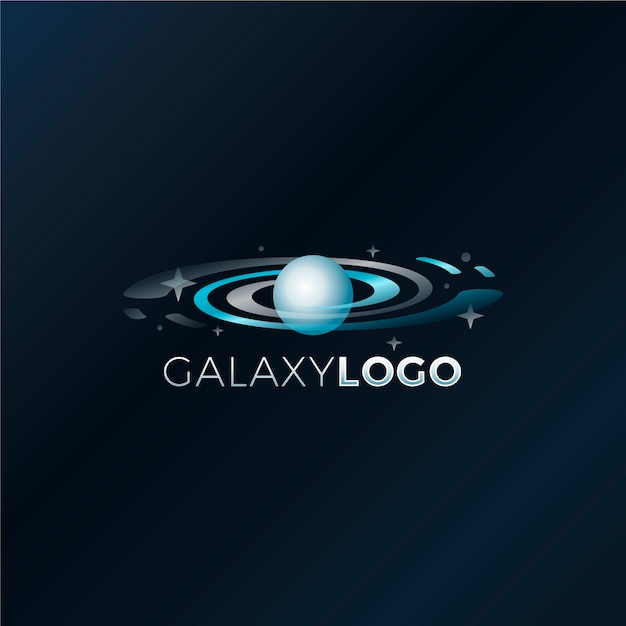 Free Vector gradient colored galaxy logo template