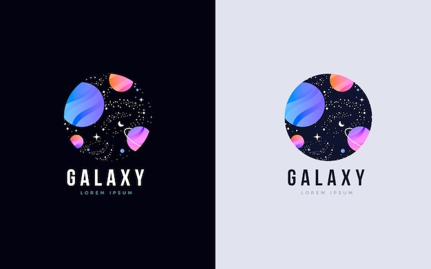 Free vector gradient colored galaxy logo