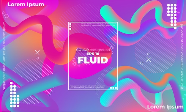 Gradient Colorful Abstract Background Fluid Liquid