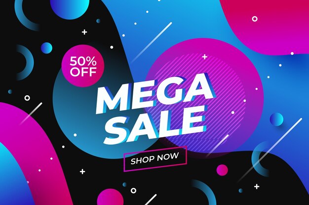 Gradient colorful sale wallpaper