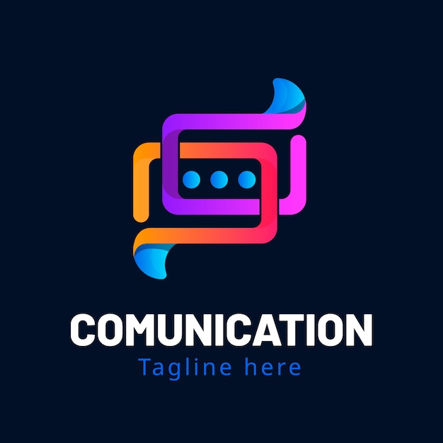 Gradient communication logo template