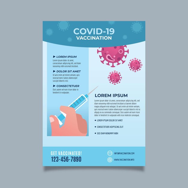 Gradient coronavirus vaccination flyer