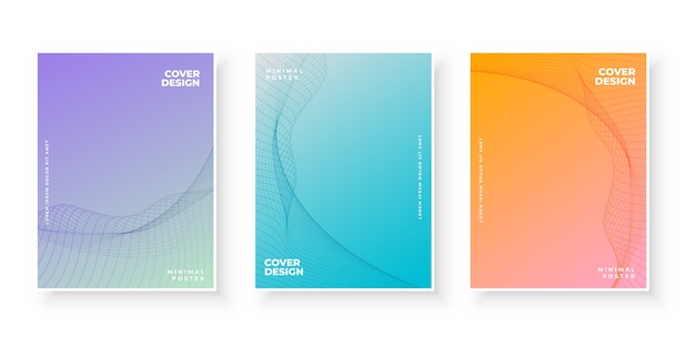 Gradient cover pages with curvy pattern